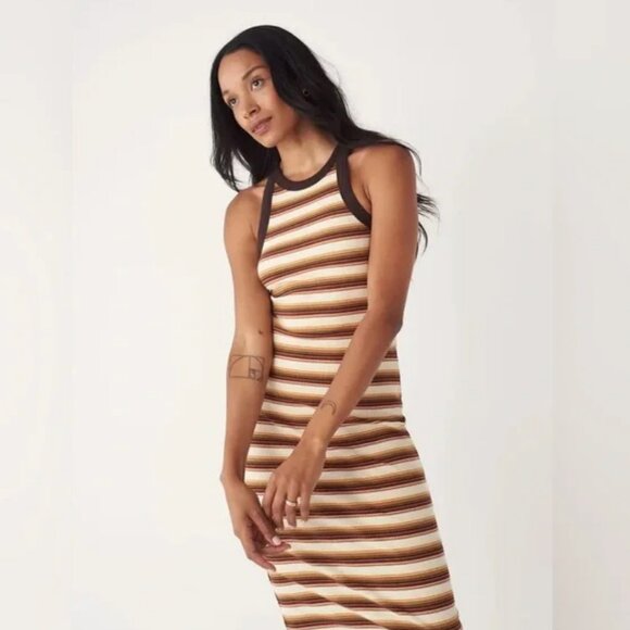 Frank and Oak Striped Racerback Midi Dress – XS - Picture 1 of 5